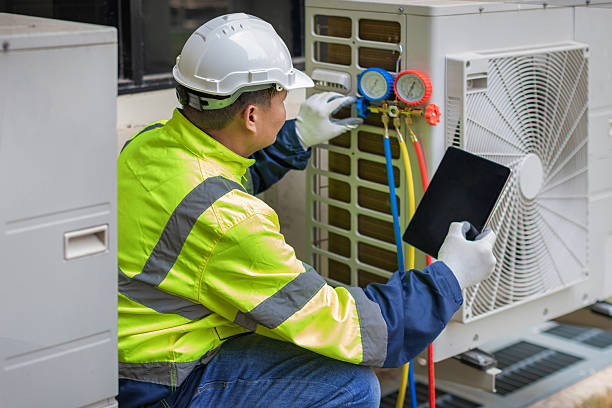Professional Hvac Repair technician working in Industry, TX